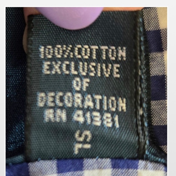 Ralph Lauren Shirt Mens Large Blue Label Button Down Blue White Checkered Long - Picture 14 of 16